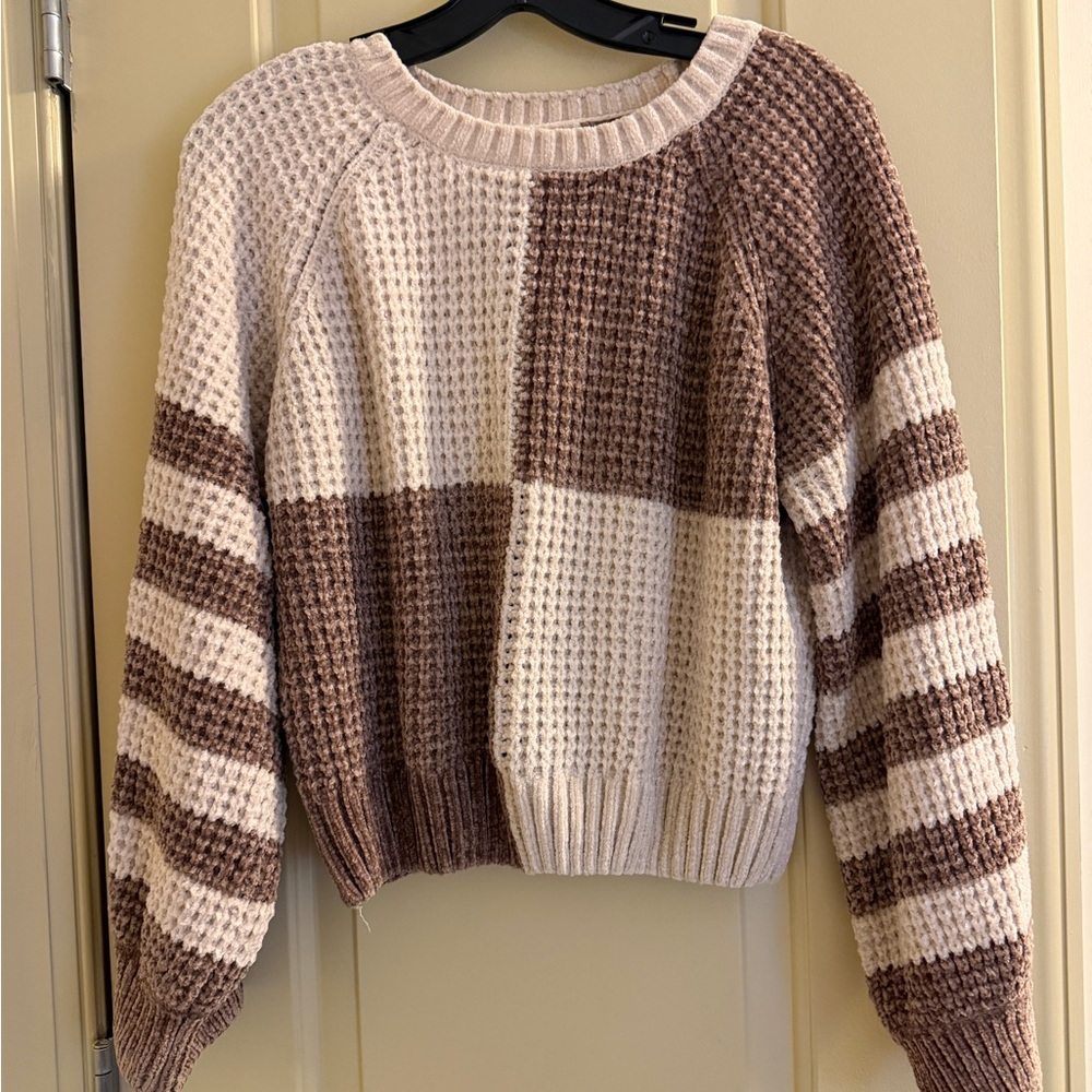 Altar'd State Two-Tone Knit Sweater